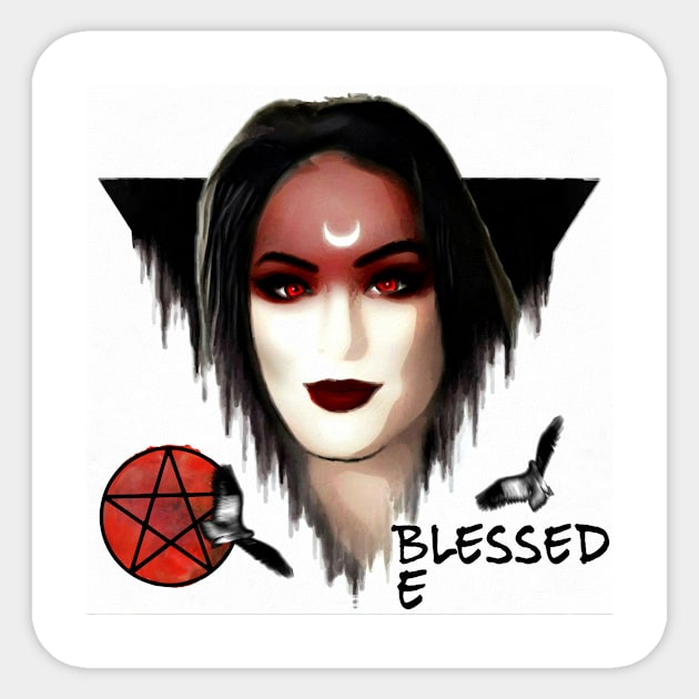 Blessed Be Sticker by Catness Grace Designs